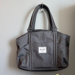 Herschel Supply Company Black Canvas Tote with Patch Logo